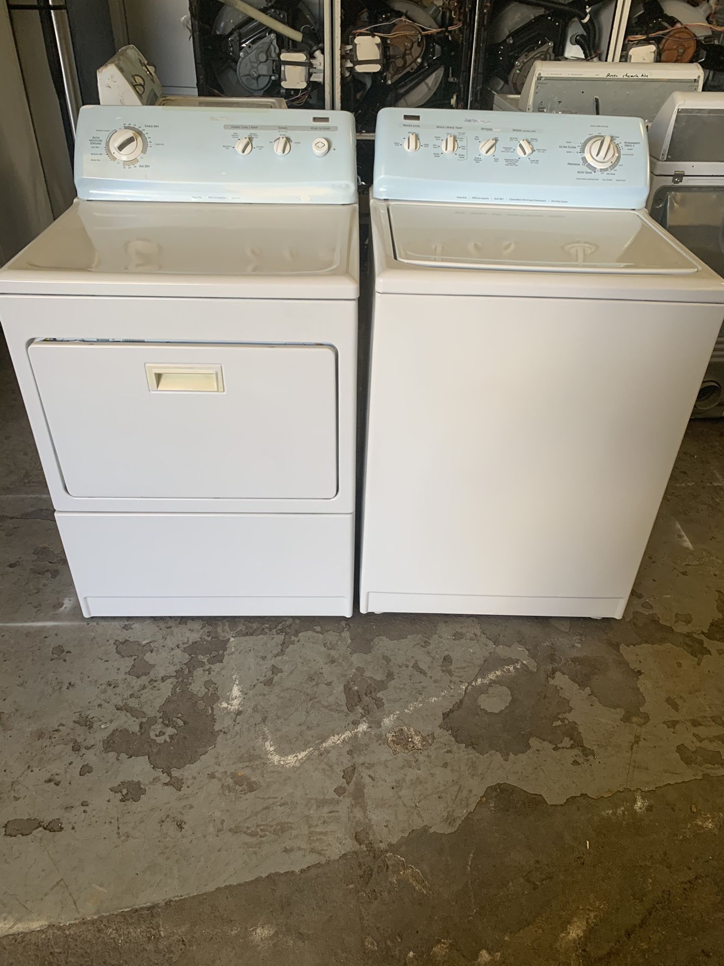 Set washer and dryer brand kenmor electric dryer everything is good working condition 90 days warranty delivery and installation