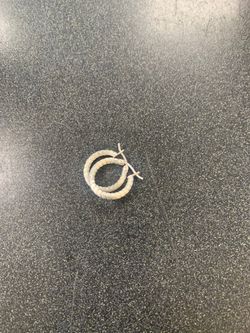 Silver vintage small hoops