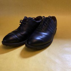 Nike Black Leather “kempshall Last” Golfing Shoes 