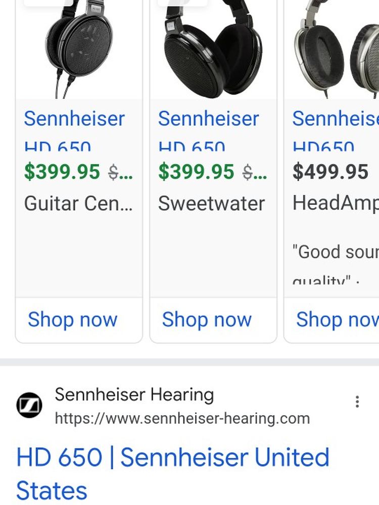 Sennheiser HD 650 Professional Studio HEADPHONES