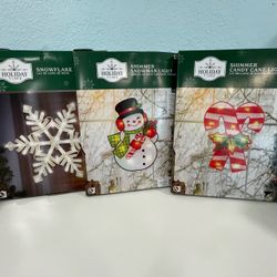 Light Up Holiday Window Decorations