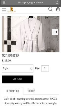 MGM Grand Textured Robes