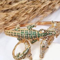 Bracelet Set Plated Gold 