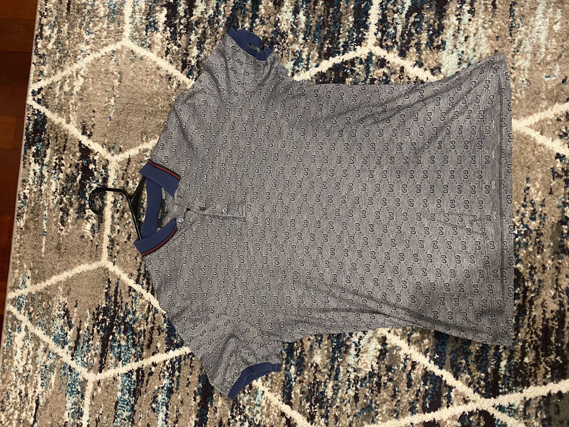 Gucci GG Print Shirt XL navy