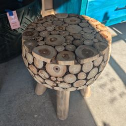 Teak Wood Branch Stool/End Table
