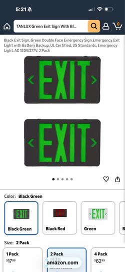2 Exit signs