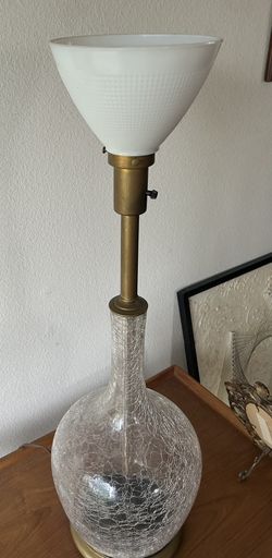 Vintage “cracked” Glass Lamp