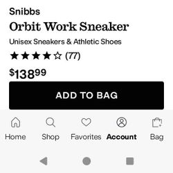 Snibbs Orbit Work Shoe.Still In Box. SHUTDOWN PRICE