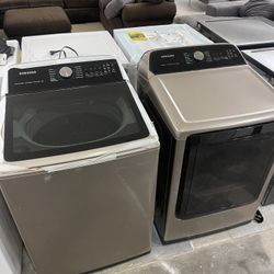 Samsung Top Load Washer Dryer Set New Open Box 