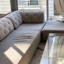 West Elm Tillary Tufted Sofa / Sectional