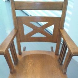 Antique Oak Rocking Chair 