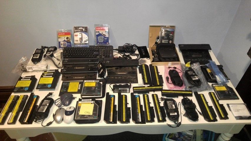Vintage IBM Thinkpad batteries and accessories