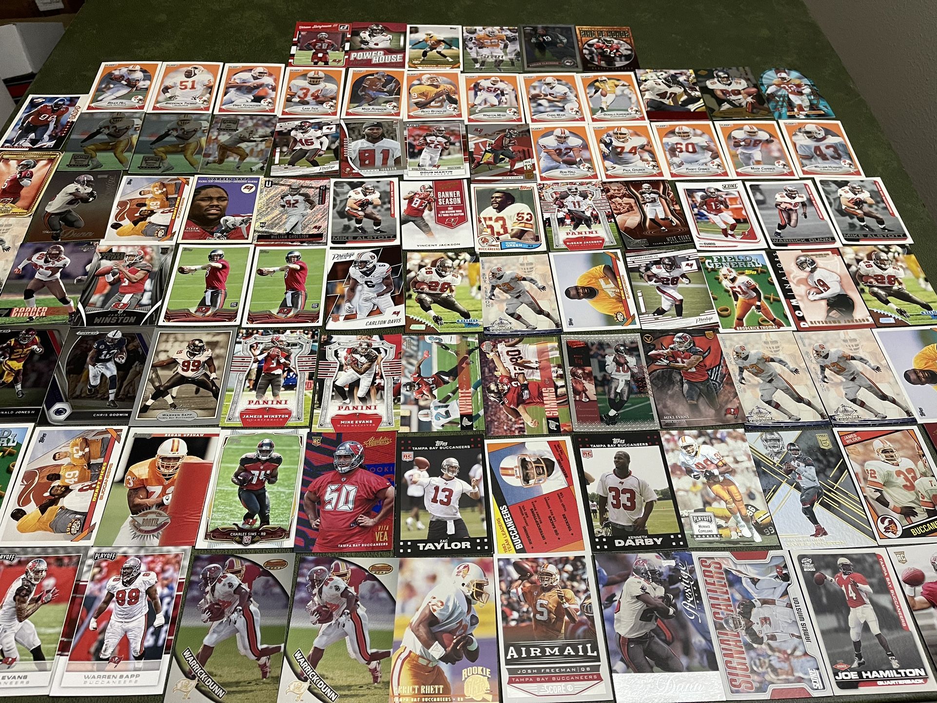 Lot Of 92 Tampa Bay Buccaneers Football Cards Stars-Rookies-Inserts Past & Present