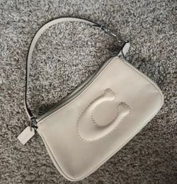 Coach Mini Shoulder Bag Cream Leather