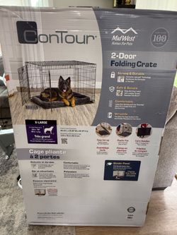 Contour XL 2-Door Folding Dog Crate – Like New – $70