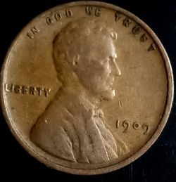 1909 No Mint Mark Wheat Back Penny