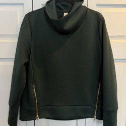 Women’s cowl neck pullover, Addison Bay Everyday Pullover in Forest Green, Small $35