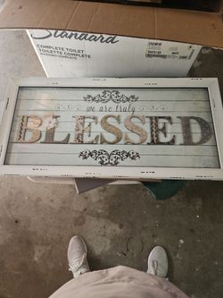 Kirkland Frame We Are Blessesd... white wash