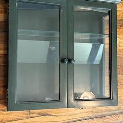 Wall Cabinet With Glass Shelves