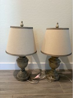 Rustic Table Lamp - Pair