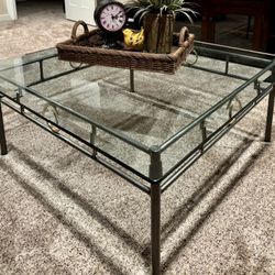 Glass Coffee Table & End Table 