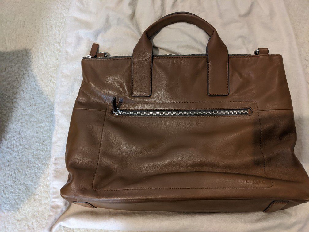Skagen 'Kruse' light brown leather unisex briefcase/bag