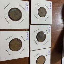 Centavos De Trigo Años 1918,1920,1925,1927,1929