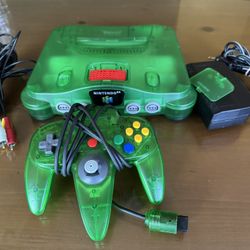 Jungle Green N64 With Controller And Expansion Pack