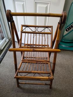 Last of the stands. Kind of bamboo type. For magazines, towels or whatever