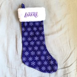 NBA LA Los Angeles Lakers Christmas Stocking Sock Purple White (Silver Lake)