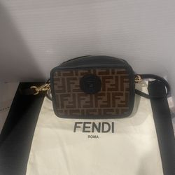 Fendi Women’s FF Logo Mini Leather Camera Bag