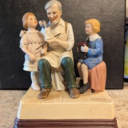 Normal Rockwell - 1985 "The Toymaker" Porcelain Music Box.