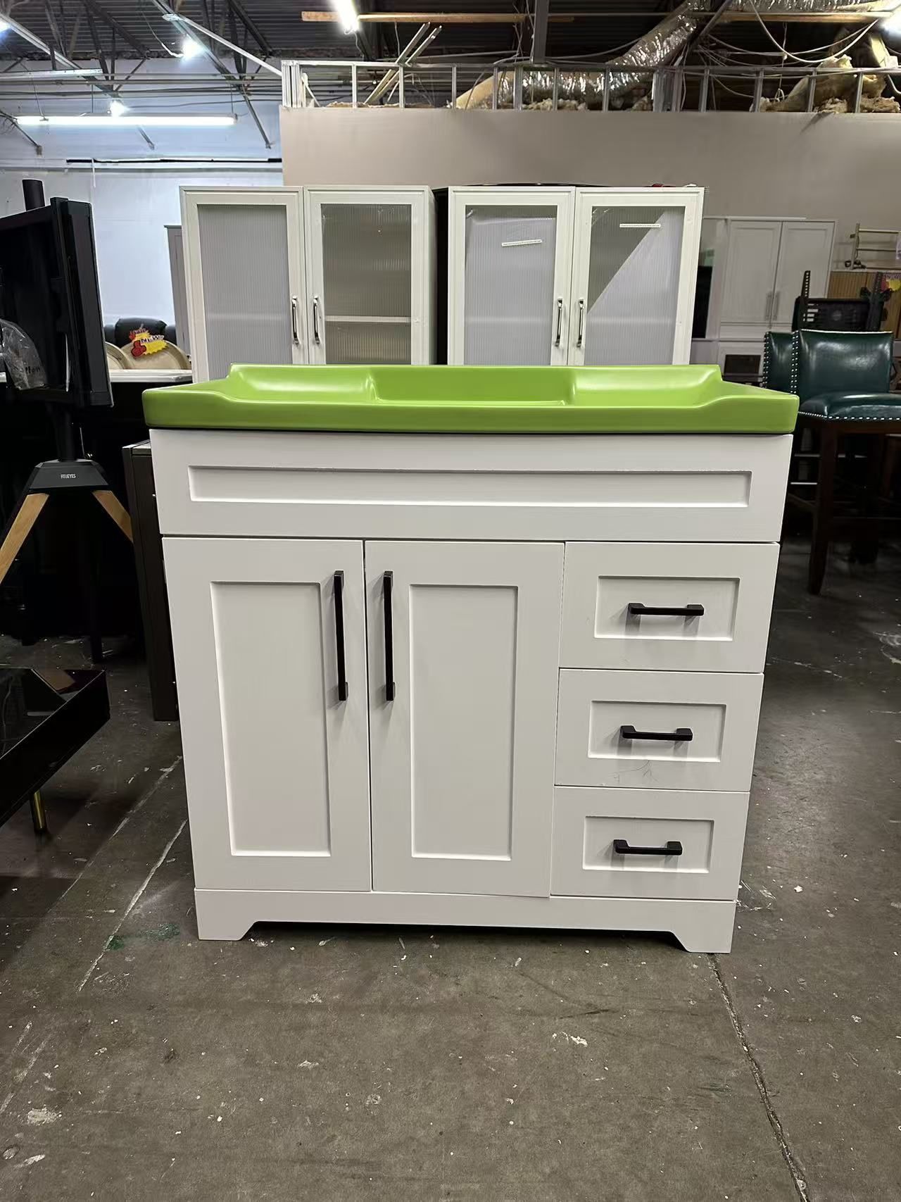 Brand new 36 Inch Bathroom Vanity with Sink, White Single Sink Bathroom Vanity Modern Bathroom Sink Cabinet with Soft Close Doors & Drawers, 36 Inch V