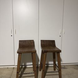 3 Wooden Bar Stools