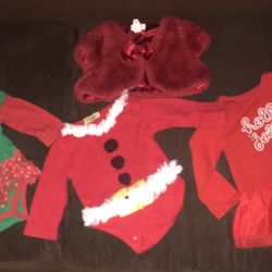 Baby Girl Christmas Outfits 6/9 Mo