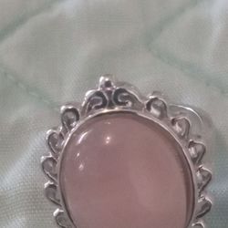Pink Sterling Silver Ring