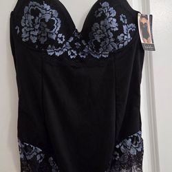 Nicole Miller New York Shaping Lace Bodysuit XL New with Tags size xl