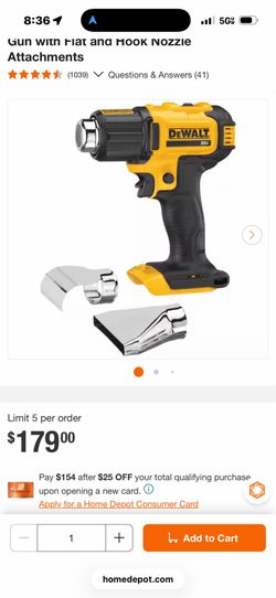 DEWALT DCE530B 20V MAX Heat Gun (Tool Only)