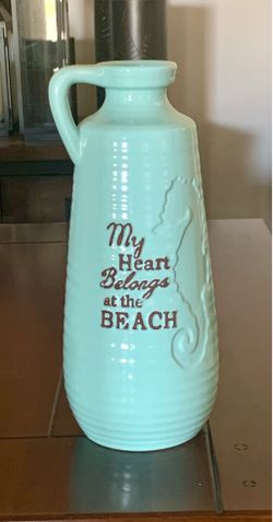Home decor . Beach decor ceramic jug