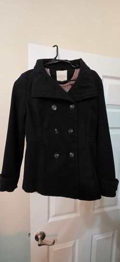 Thread & Supply Black Double-Breasted Pea Coats