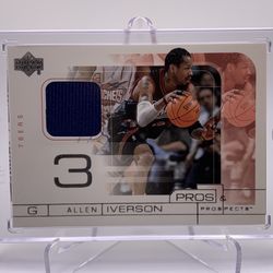 Allen Iverson 2001 Upper Deck Pros & Prospects Game Used Jersey Relic Patch