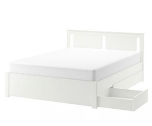 Full size bed with storage