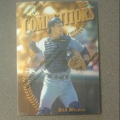 1997 Topps Finest Dan Wilson Seattle Mariners #220 Competitors Baseball Card Vintage Collectible Sports MLB