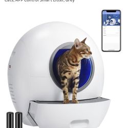 ELS PET Automatic Cat Litter Box Self Cleaning for Multi Cats, APP Control Smart Litter