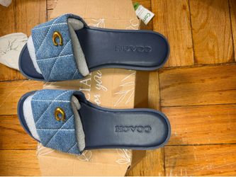 Blue sandal coatch size 8