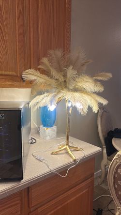 Ostrich feather lamps! Missed the Return Window