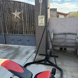 Nice HD Punching Bag &  WeiderPro Weight Bench