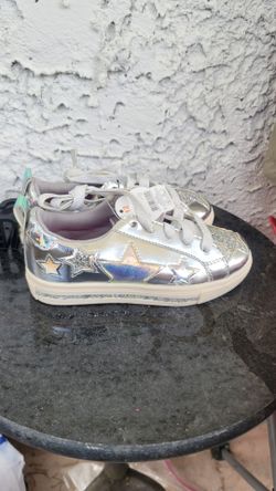 Wonder Nation silver glitter girls shoes size 12 new with tags
