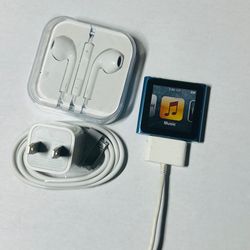 Apple iPod Nano 6th Gen 8GB Blue READ Scratched Screen New Battery HT0129