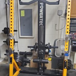 Powertec Hafl  Rack With Lat Pull Down Attachment 